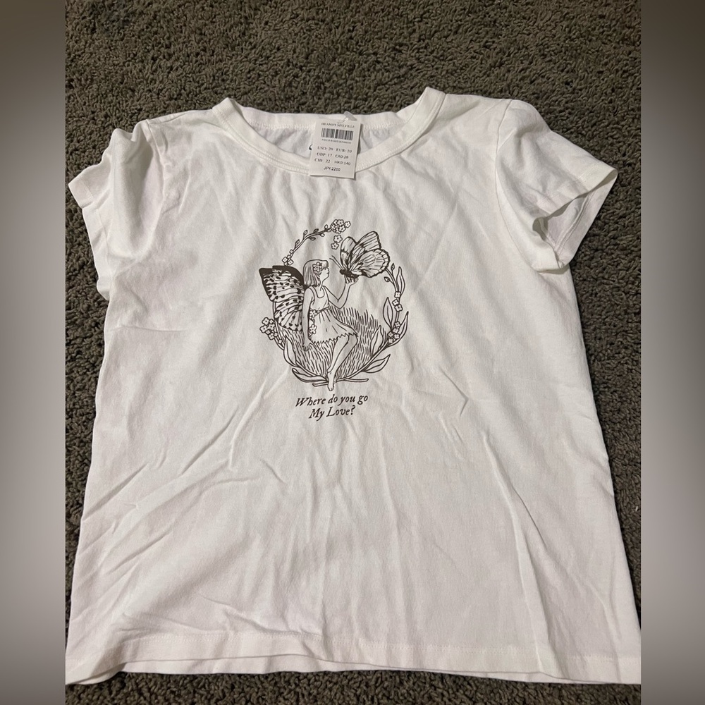 Brandy Melville Tops Hailie Where Do You Go My Love? Top